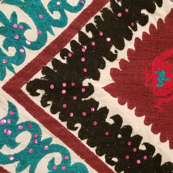 Embroidered wall hanging/throw